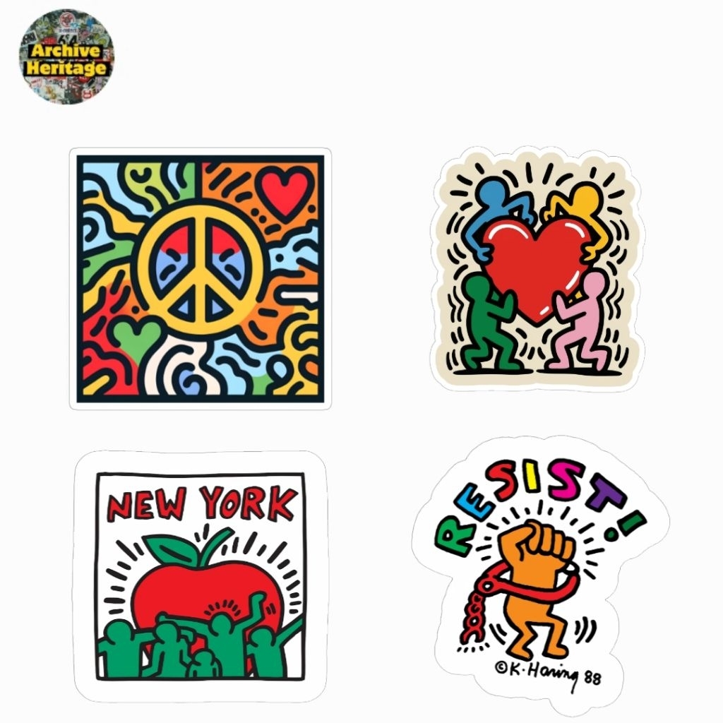 sticker Keith Haring american graffiti artist pop art stiker