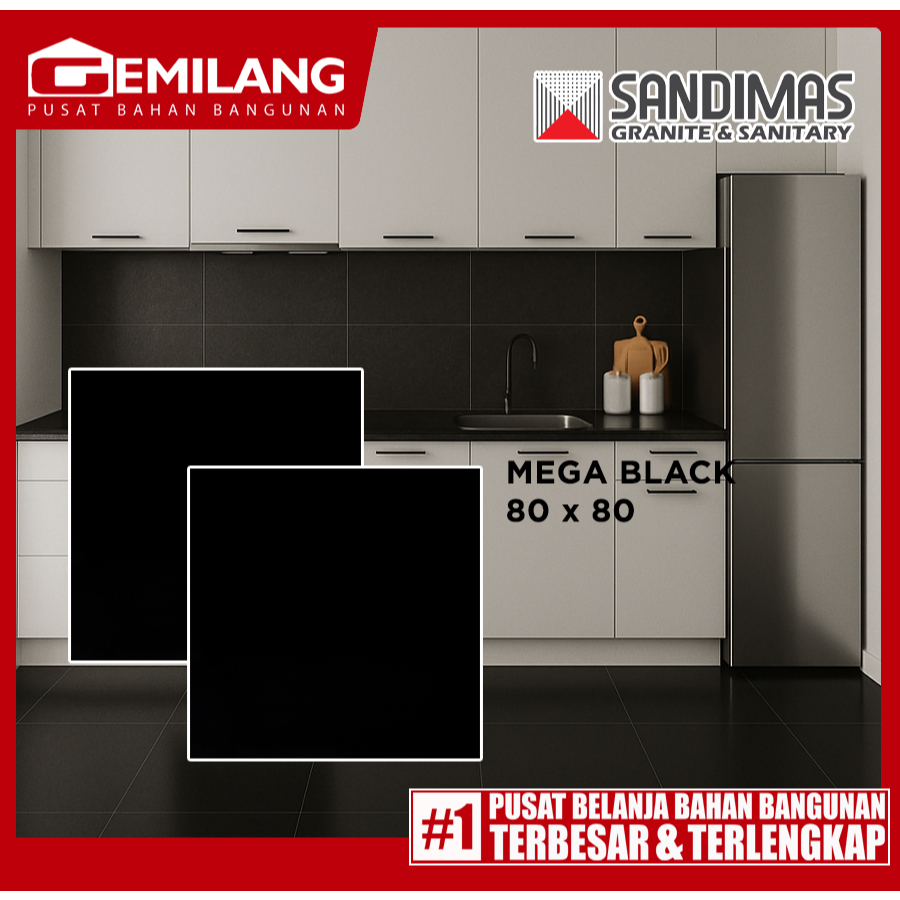 SANDIMAS GRANIT MEGA BLACK 80 x 80