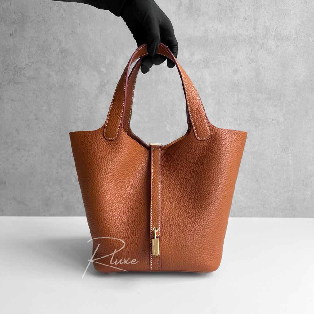 [Pre-Order] Tas Wanita RoyaleLuxe Picotin 22 Bag in Gold Clemence GHW Full Handmade