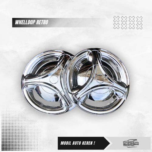 Whelldop R13 Whelldop R14 Vintage Retro Tutup Roda Velg Mobil Dop Cover Mobil Whelldop Wildop Welldo