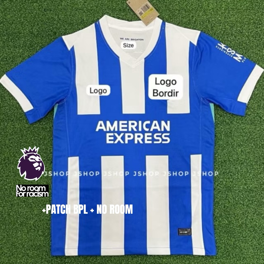 BAJU BOLA JERSEY HOME 2025 2026 JERSEY BRIGHTON JERSEY BOLA BAJU FUTSAL JERSEY SEPAK BOLA