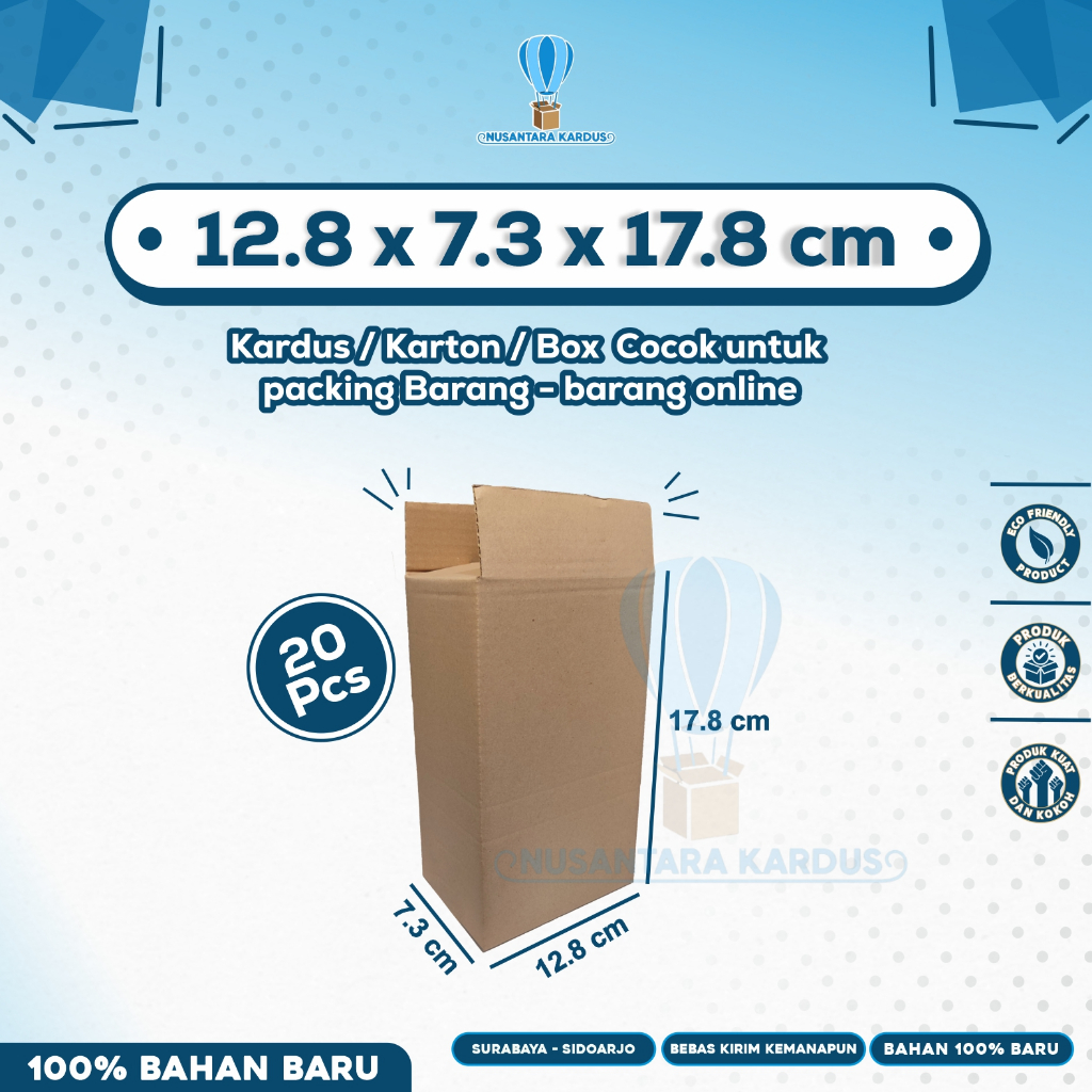 (Isi 20pcs) Box Packing 12x7x17 | Box packing | Karton Packing