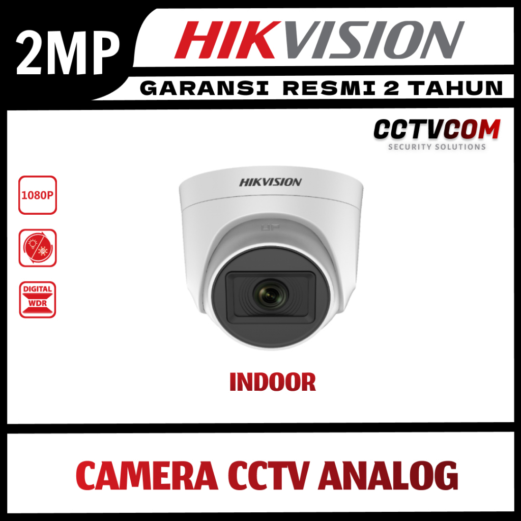 CAMERA CCTV HIKVISION INDOOR 2MP TWO WAY TALK AUDIO 1080P TURRET CAMERA TURBO HD