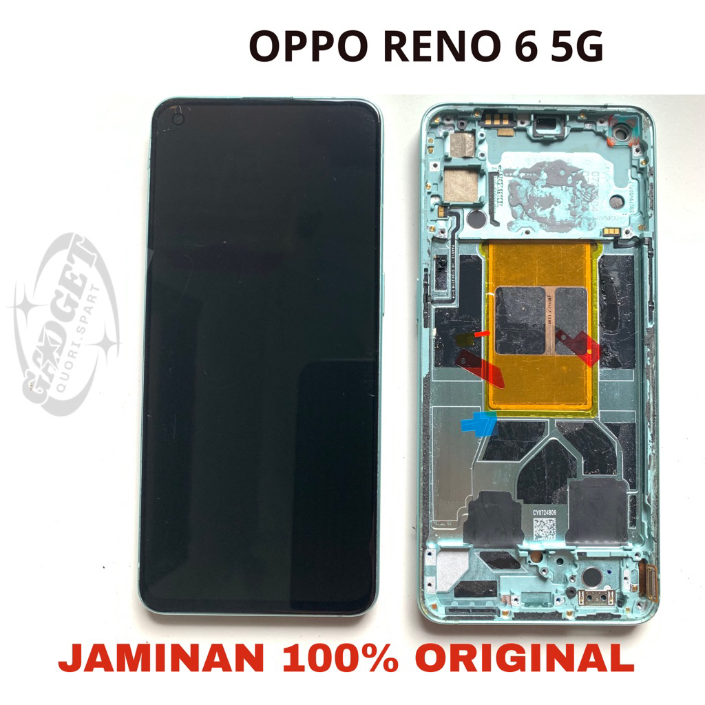 FRAME PAPAN LCD LENGKAP TOMBOL OPPO RENO 6 5G ORIGINAL COPOTAN
