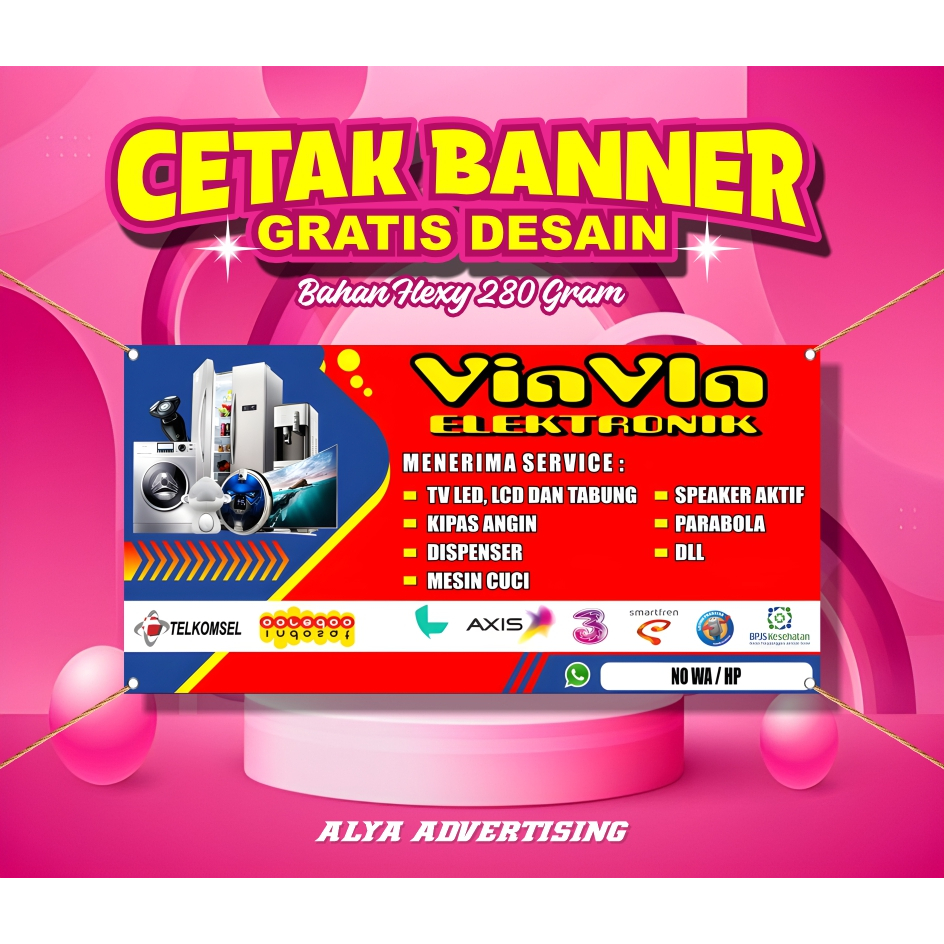 SPANDUK/BANNER TOKO LISTRIK