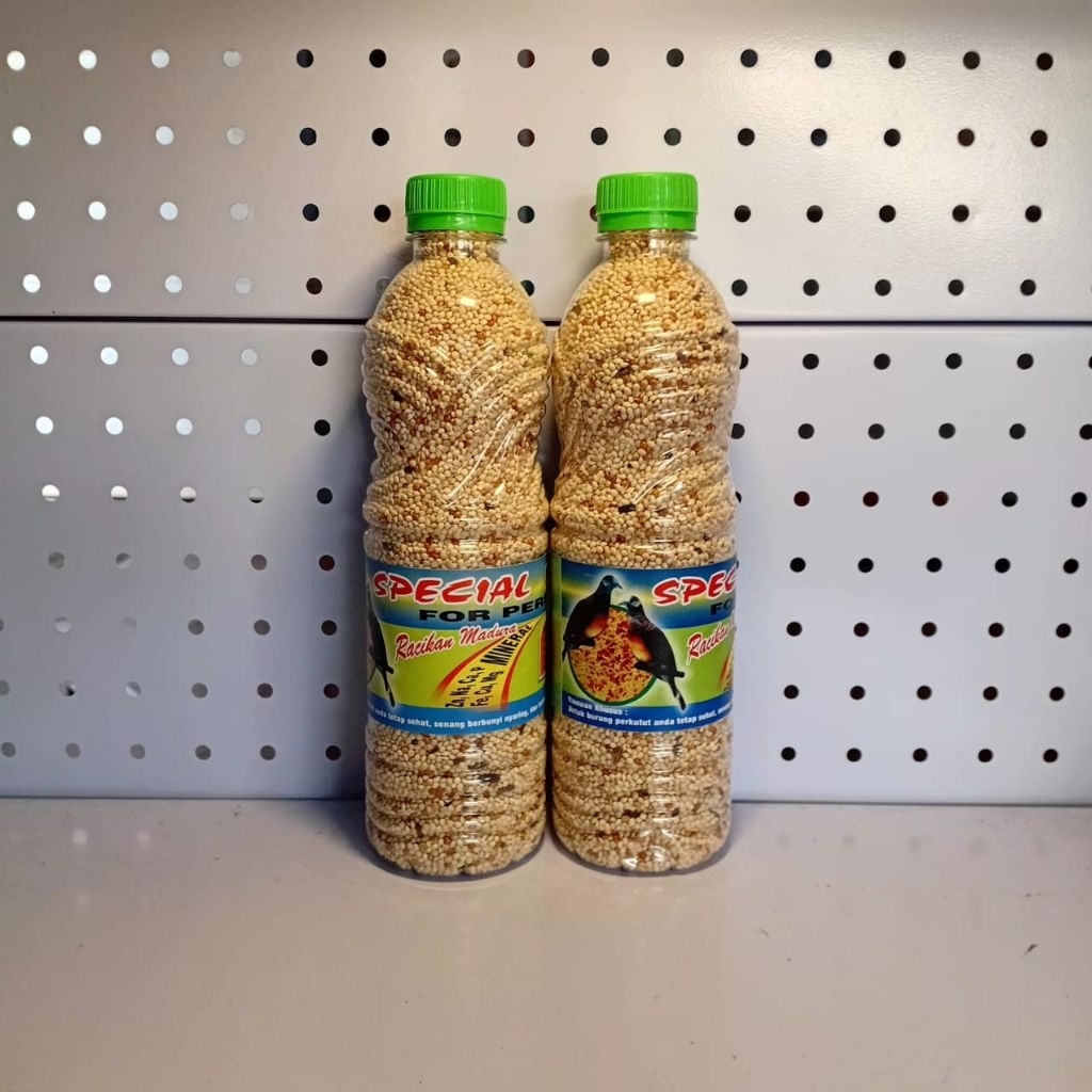 Pakan Burung Perkutut Botol special racikan madura 600ml dengan Vitamin Lengkap