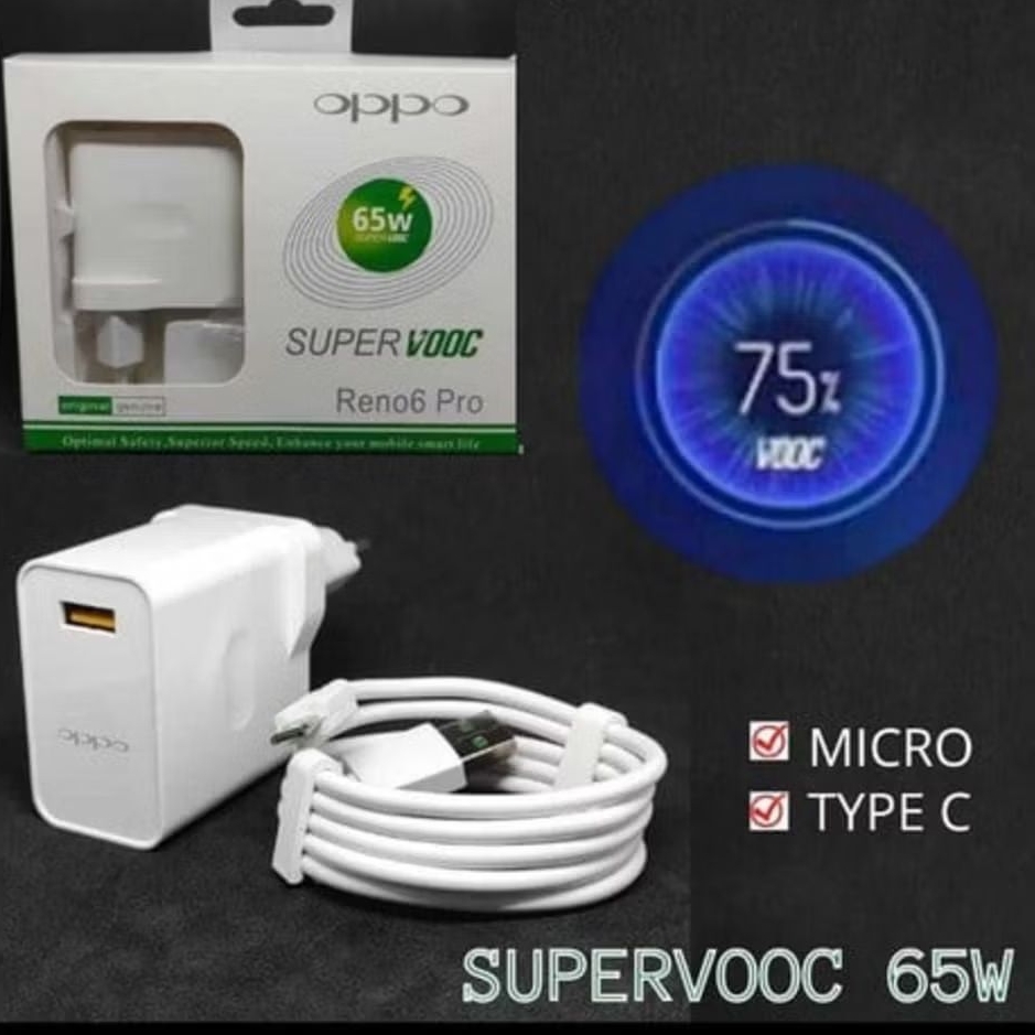 ( GROSIR ) CHARGER OPPO RENO 6 PRO TC CHARGER OPPO RENO 6 PRO 65W SUPER VOOC Casan Oppo Vooc