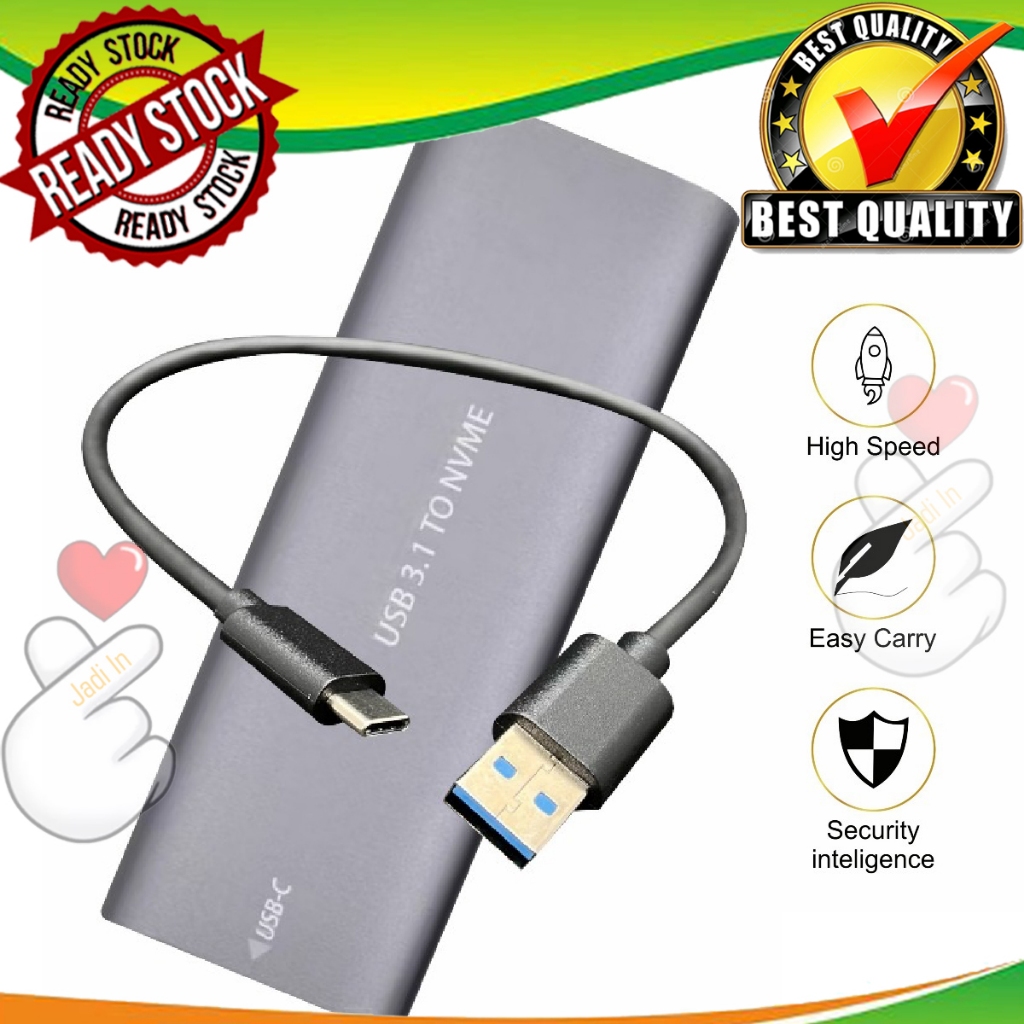 Casing SSD NVMe USB 3.1 Type-C – Enclosure External NVMe, High Speed