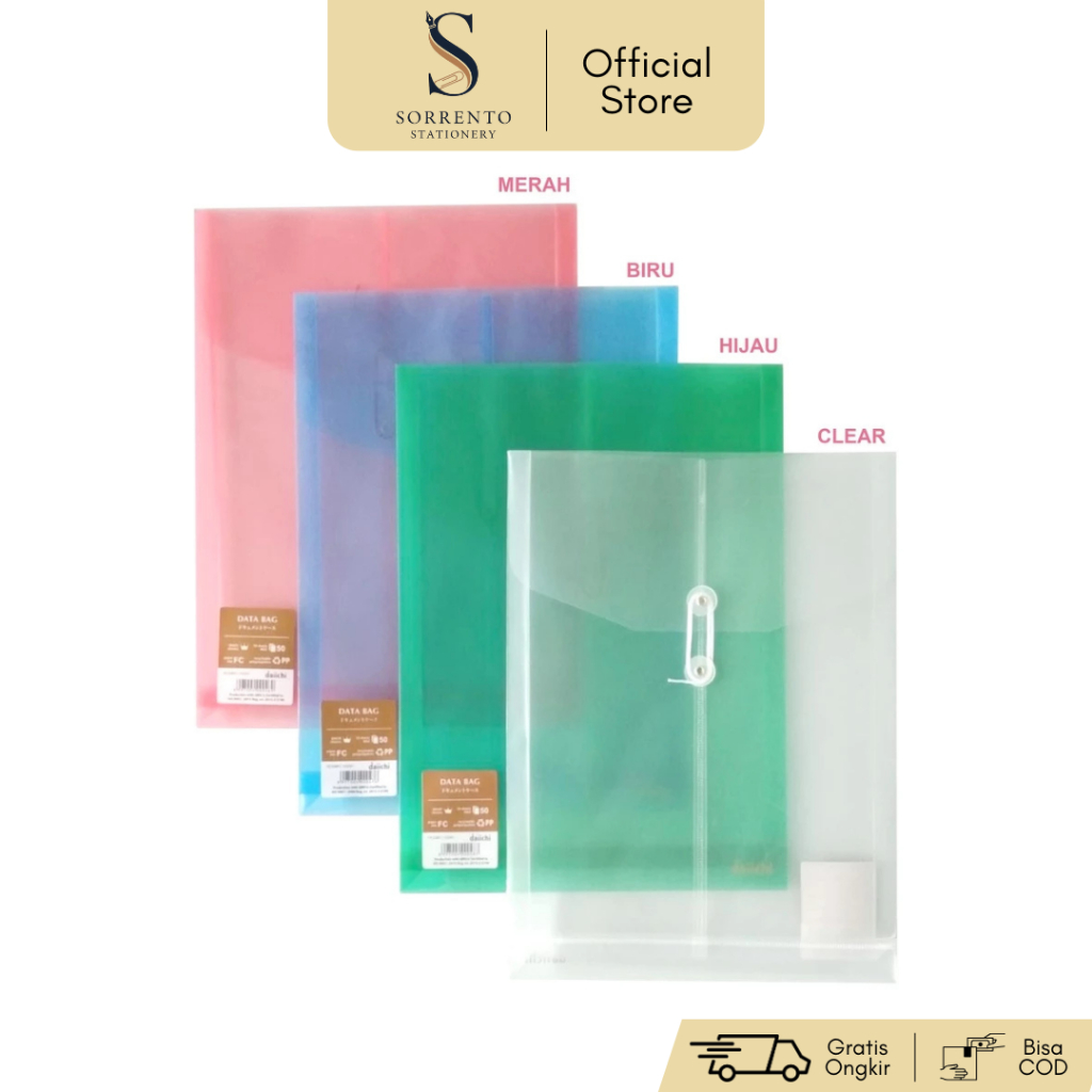 SORRENTO - Daiichi Map Plastik Tali Map Amplop Bening Data Bag Classic