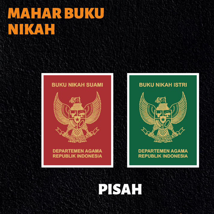 Replika Buku Nikah Akrilik dekorasi Mahar