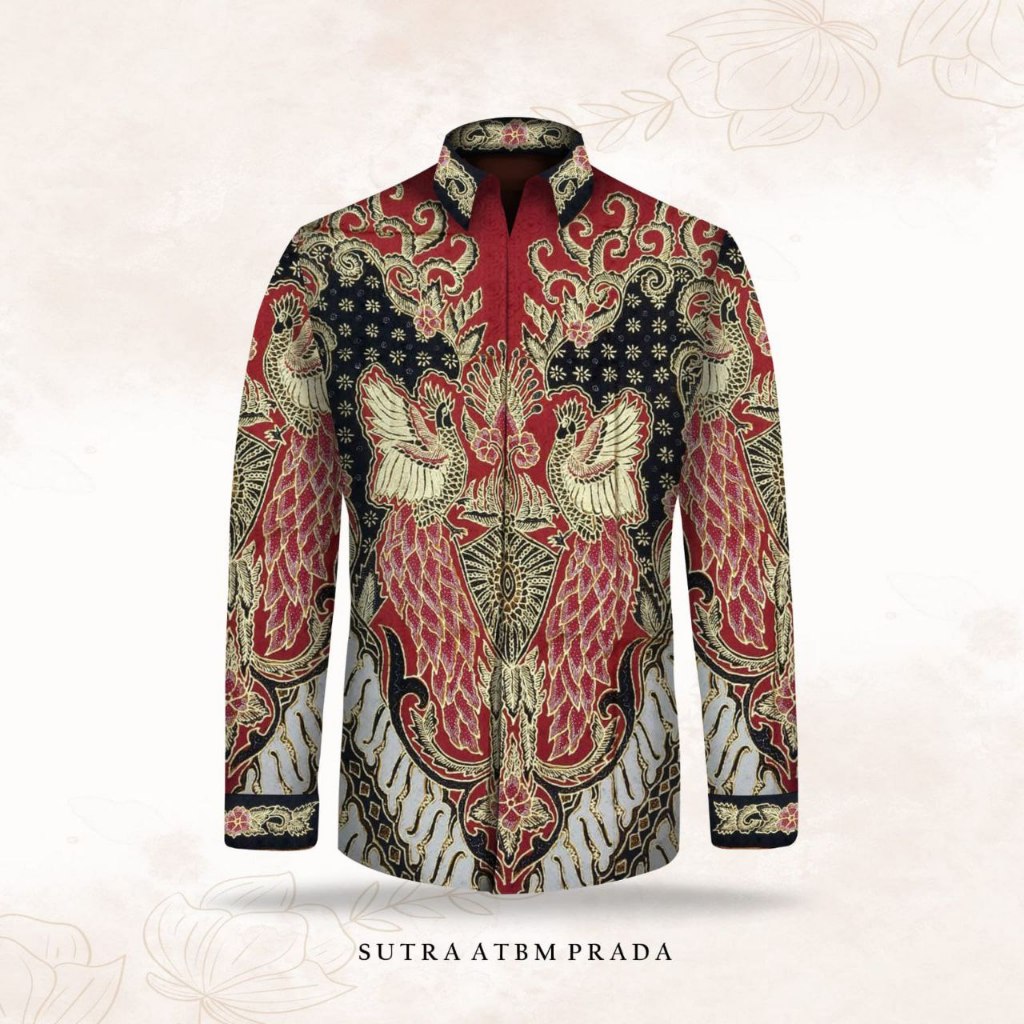 Kain Batik Sutra ATBM Baron Prada Emas Tulis Premium Kian Pola  kemeja batik excluisve