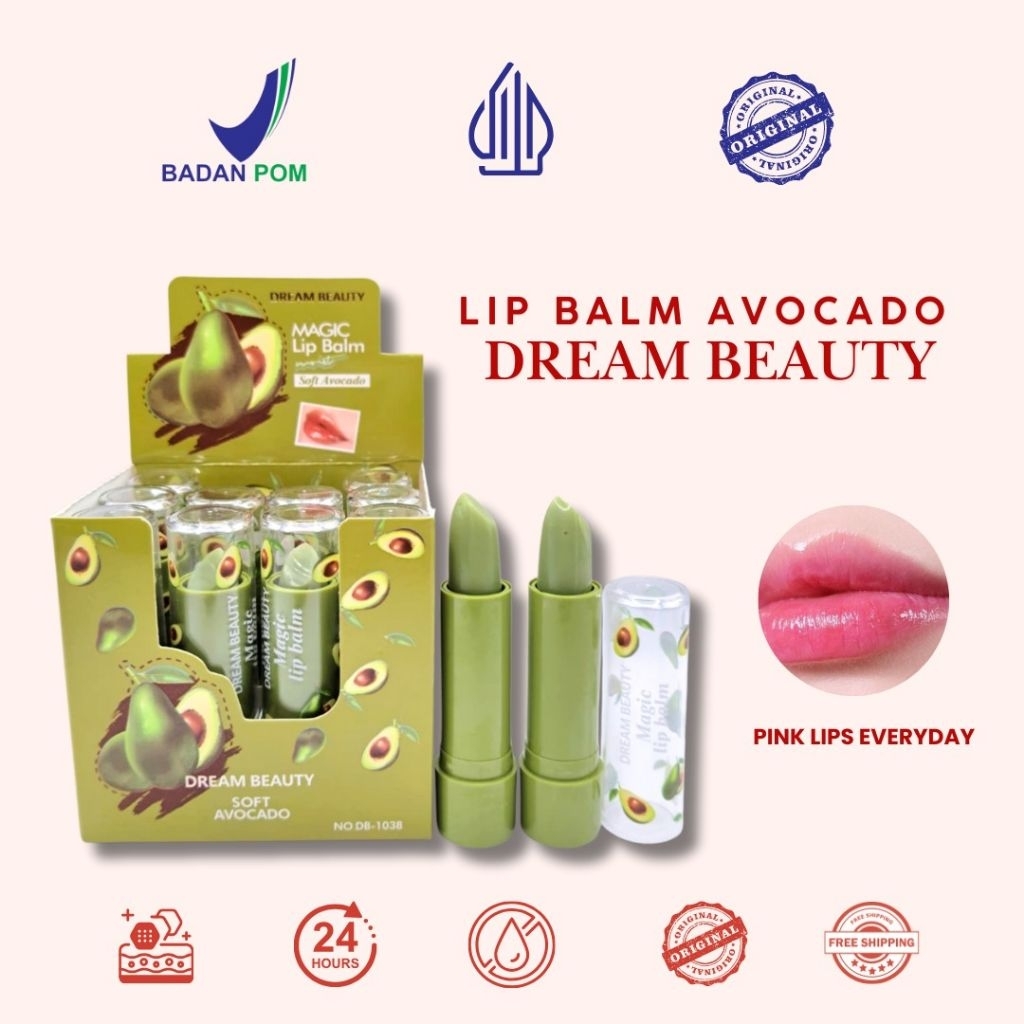 BPOM LIP BALM DREAM BEAUTY AVOCADO LIP CARE PEACH