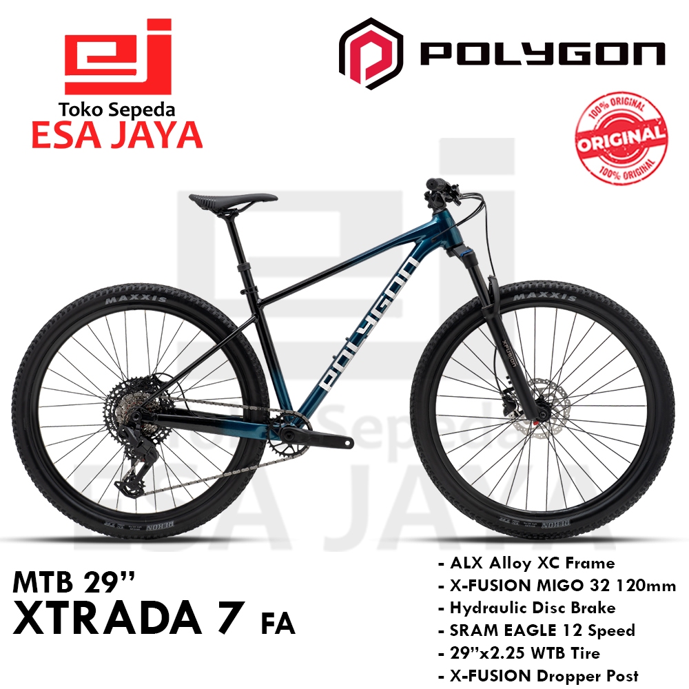 Polygon Xtrada 7 FA 29” – MTB XC SRAM Eagle 1x12 | Air Fork | Dropper Post