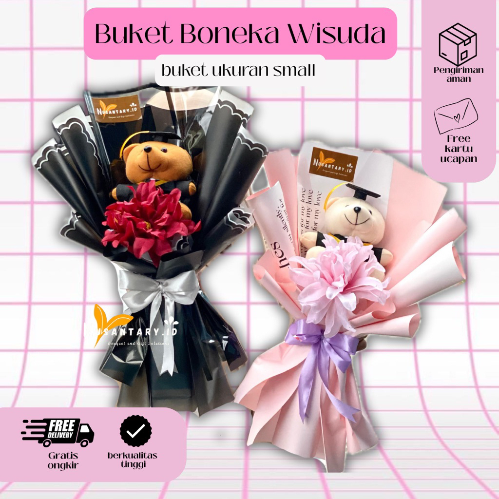 Buket Boneka Wisuda | Buket Boneka untuk Hadiah Wisuda