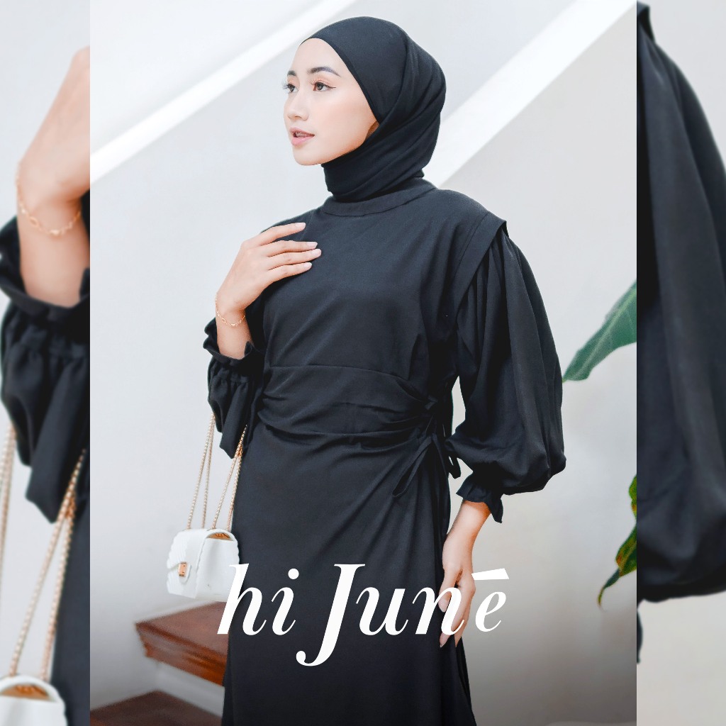 HiJune ALEXA DRESS MUSLIMAH PREMIUM ELEGANT Dress Gamis Wanita
