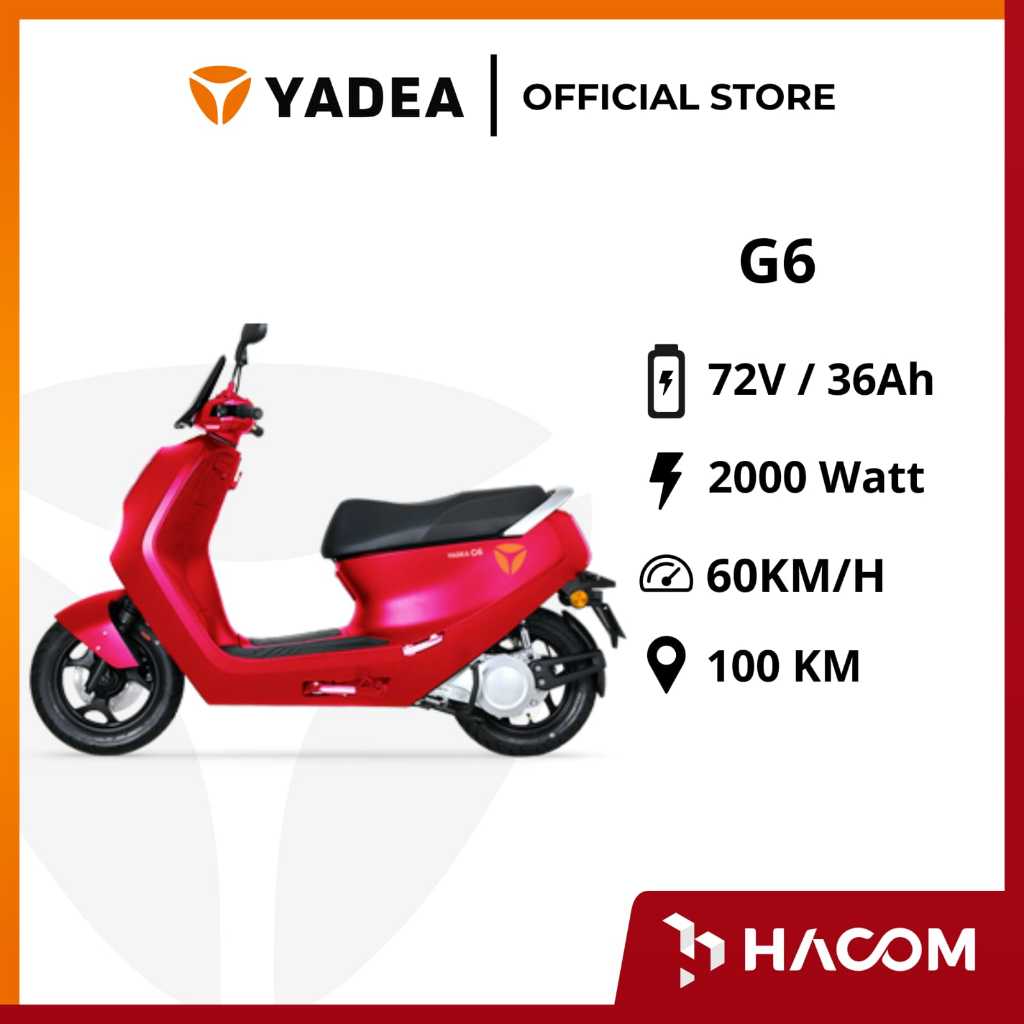 YADEA- Sepeda Listrik Yadea G6 Garansi Resmi Yadea 2 Tahun Anti Air