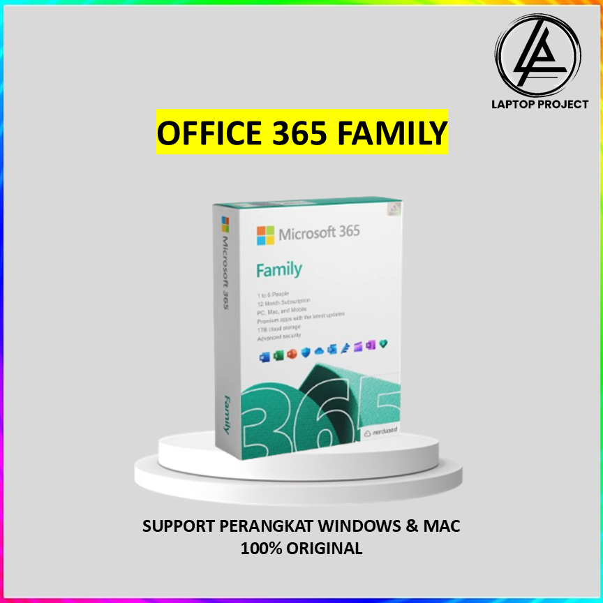 MICROSOFT OFFICE 365 FAMILY Untuk Windows & Mac