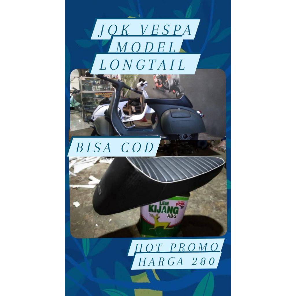 jok vespa model longtail untuk vespa PX, super bahan plat