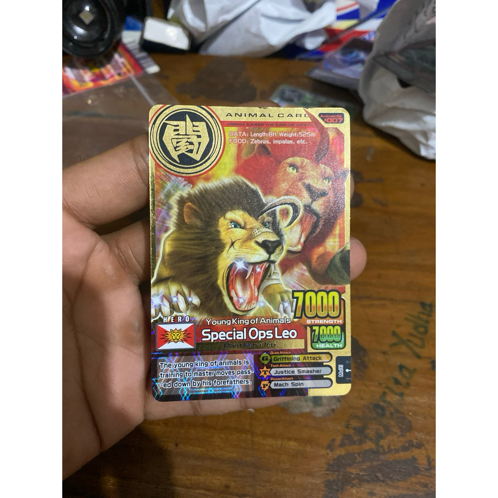 Kartu Animal Kaiser, SPECIAL OPS LEO, Animal Card, Ver.3, Ori Namco