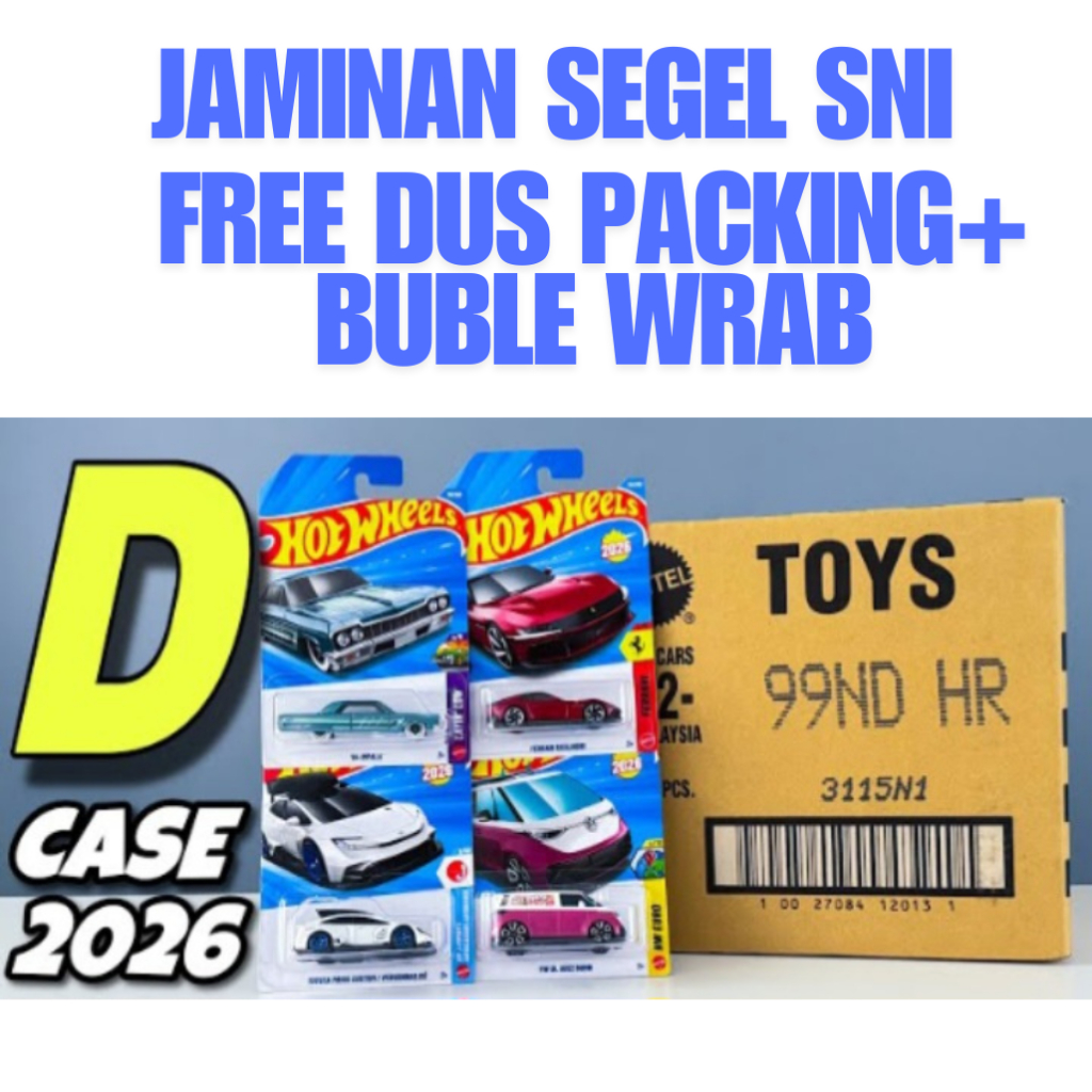 Hot Wheels SEGEL Regular Lot 72 Pcs Karton 1 Dus Selalu Update Lot