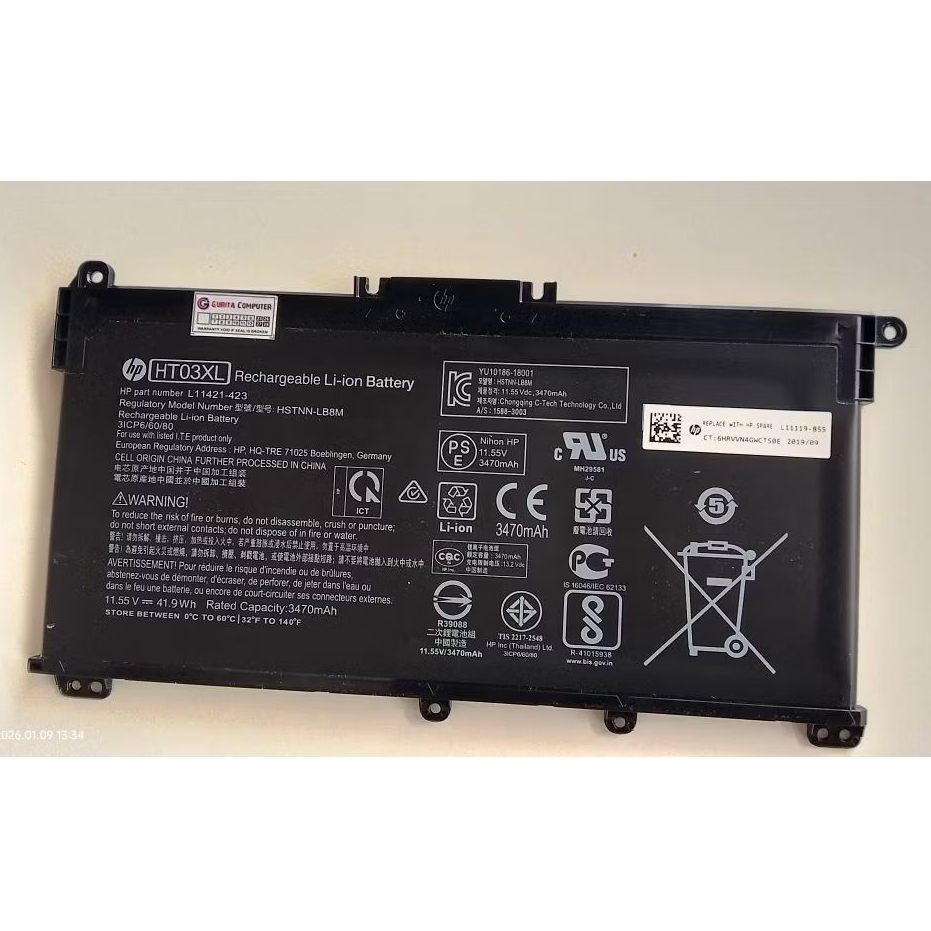 baterai original copotan laptop hp 14S-cf 14S-cm 14S-dk