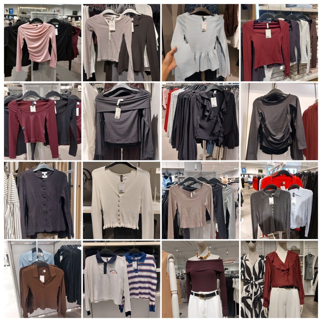 [SALE] JASTIP CROP TOP lengan panjang | fine knit cardigan | ribbed top | manset H&M