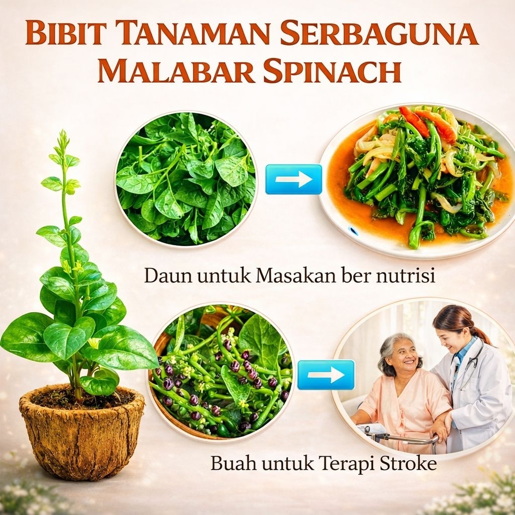 Bibit Tanaman Bayam Malabar Buah Angkung Untuk kesehatan