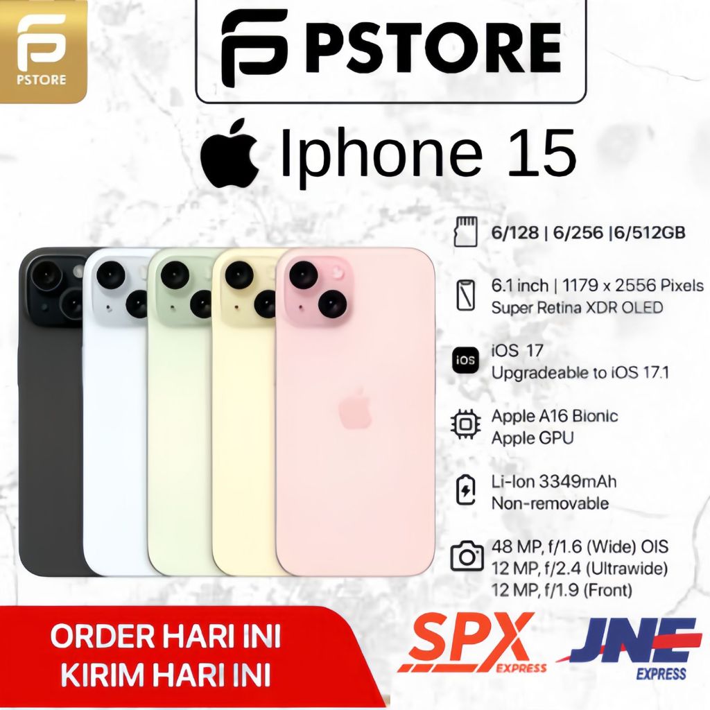 Pstore Handphone 15 128 GARANSI INTERNASIONALL