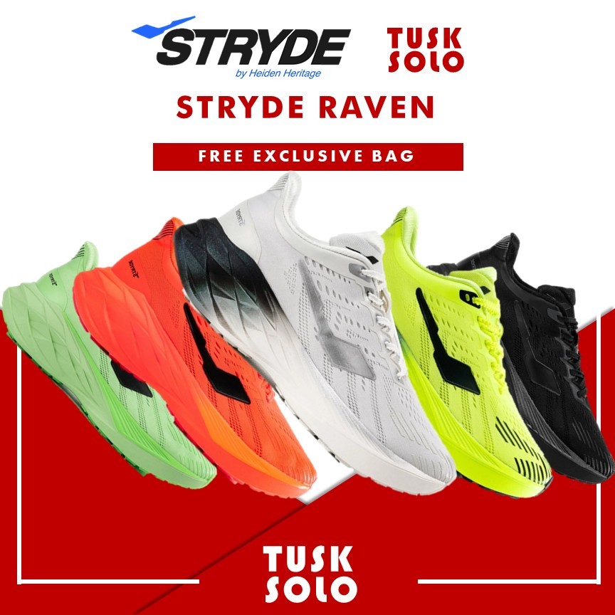 Sepatu Heiden Heritage Stryde Raven Sneakers Olahraga Lari Sport Running Shoes Pria Wanita