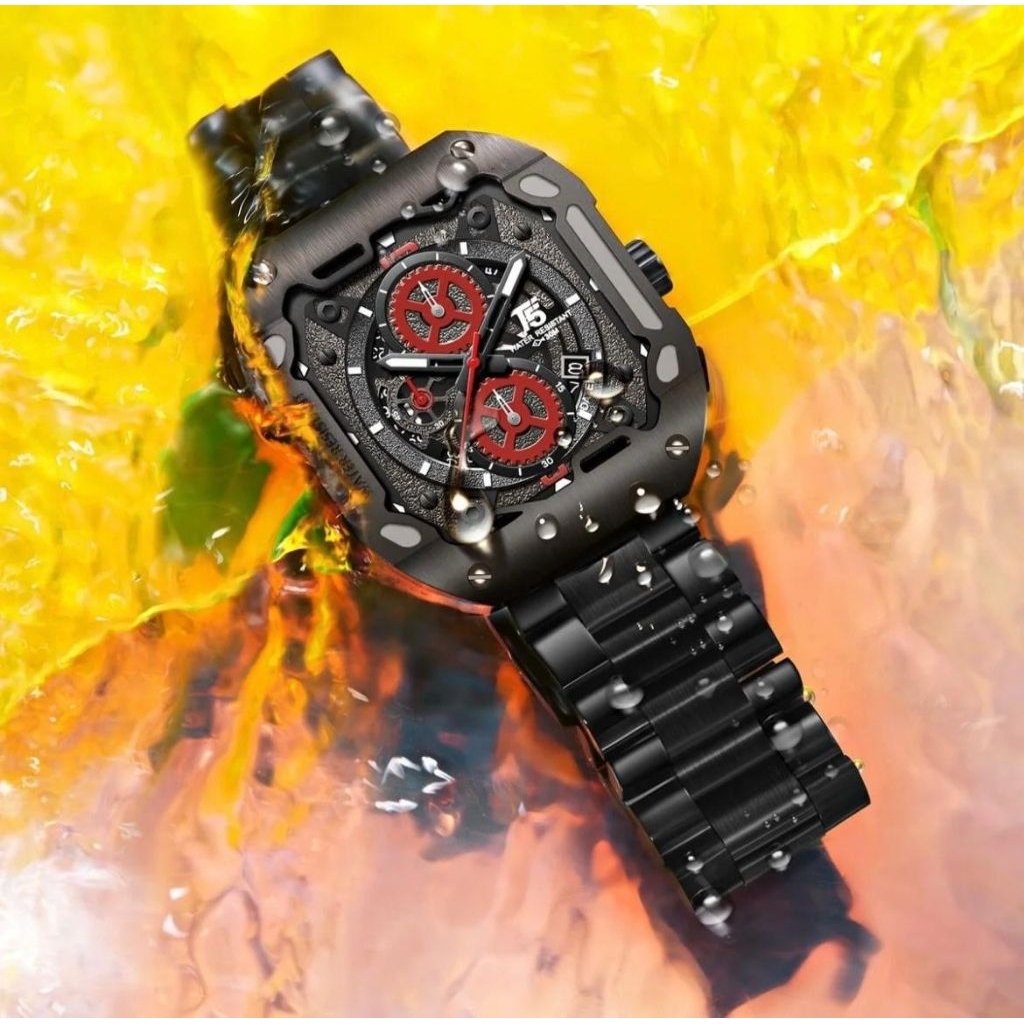 JAM TANGAN PRIA ORIGINAL RANTAI T5 4105 CHRONOGRAPH MODEL KOTAK C