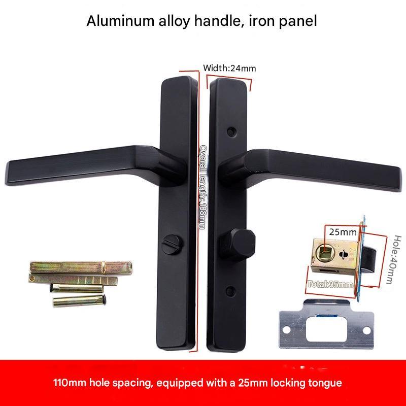 COD Satu Set Kunci Pintu Kamar Mandi 25mm PUTIH-HITAM-COKLAT-SILVER 9055 | Kunci Pintu WC 25mm 9055