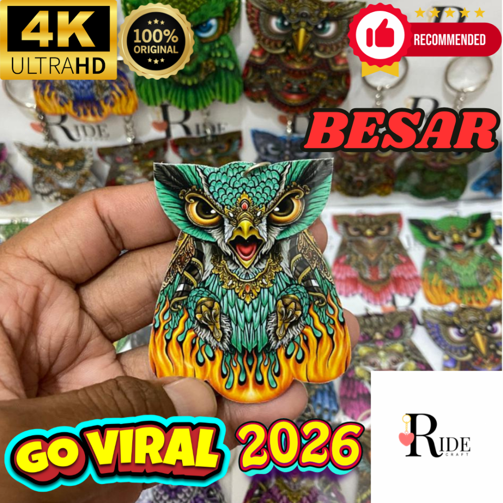 Gantungan Kunci Layangan Celepuk Bali (BESAR) – Unik, Lucu & Khas Nusantara