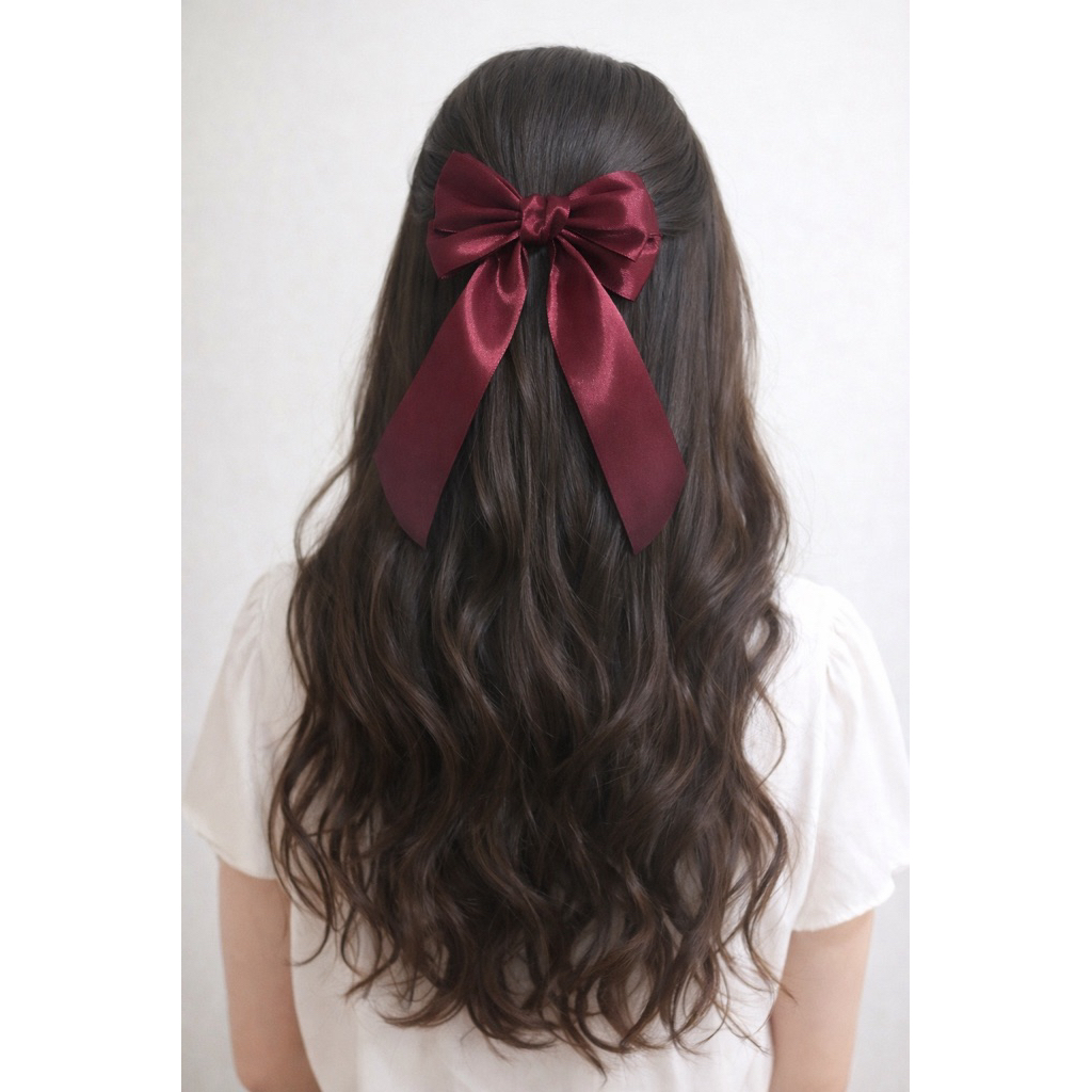 Pita Rambut Korea Style / Jepit Rambut Korea Bahan Satin
