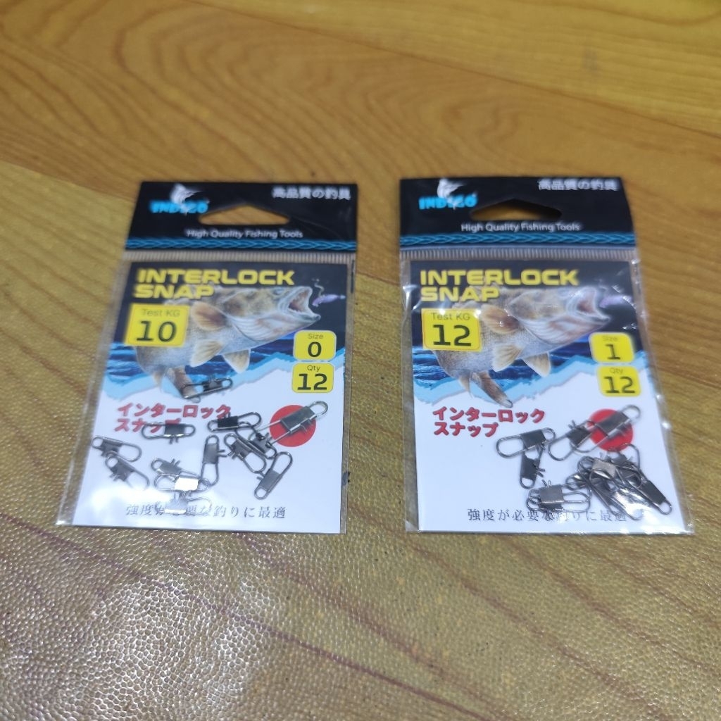 Interlock snap indigo peniti pancing kuat dan awet