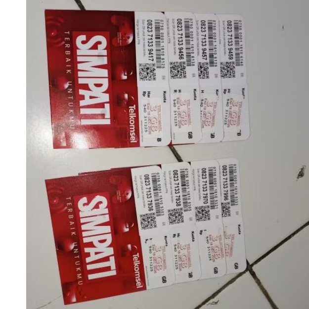 Kartu Perdana Kuota telkomsel simpati isi kuota 3gb 30hari Nasional