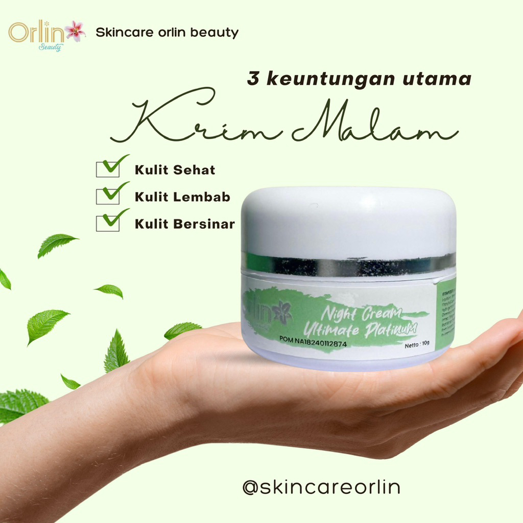 Night cream Flek Night Cream Ultimate Platinum Orlinbeauty skincare ORI Mencerahkan wajah Memudarkan