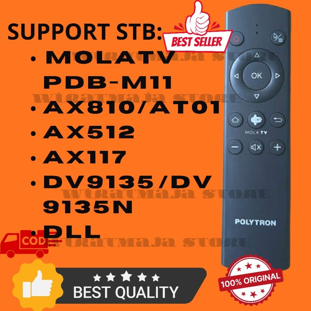 REMOTE ORI SUPPORT STB MOLATV/AX810/AT01/AX512/DV9135/AX117