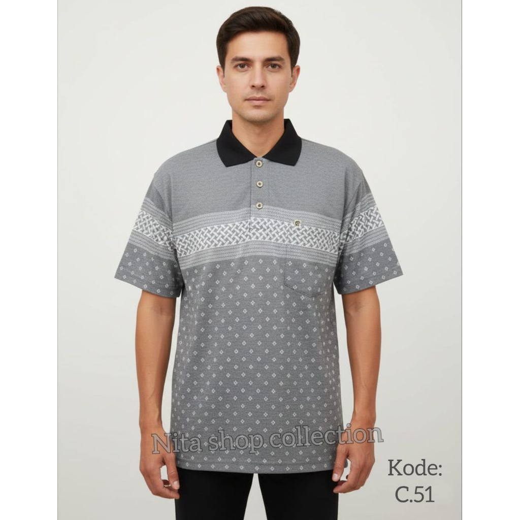 Kaos Pria Dewasa Bahan Katun Adem Ada kantong Depan / Kaos THR Bapak Bapak & Pria / Atasan Baju Bapa