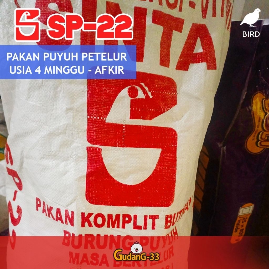 Pakan Puyuh petelur Merek Sinta SP22 Repack 1 kg