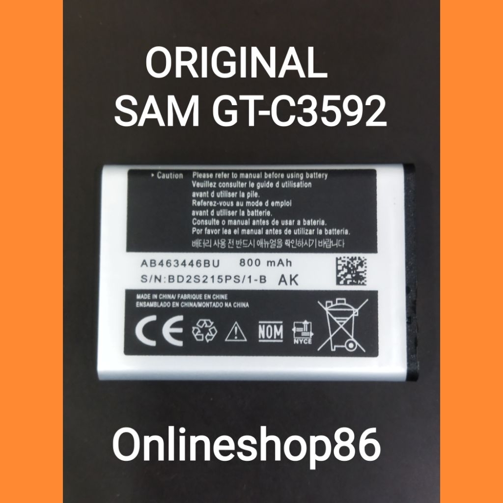 Baterai SAM GT-C3592/C3592/GT-E1080/GT-E1080E Original