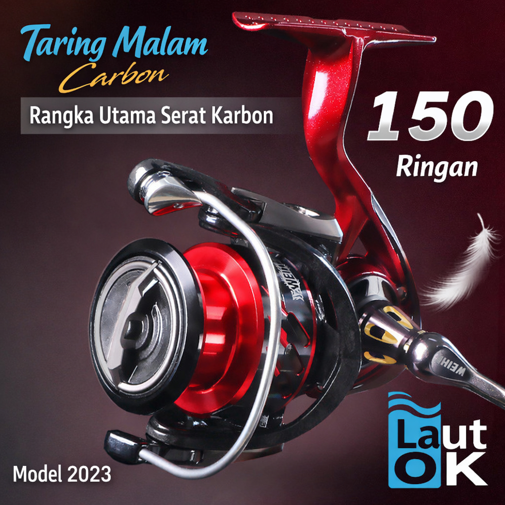 Reel Spinning Carbon Ultra Ringan 150g – Anti Karat Air Laut & Tawar