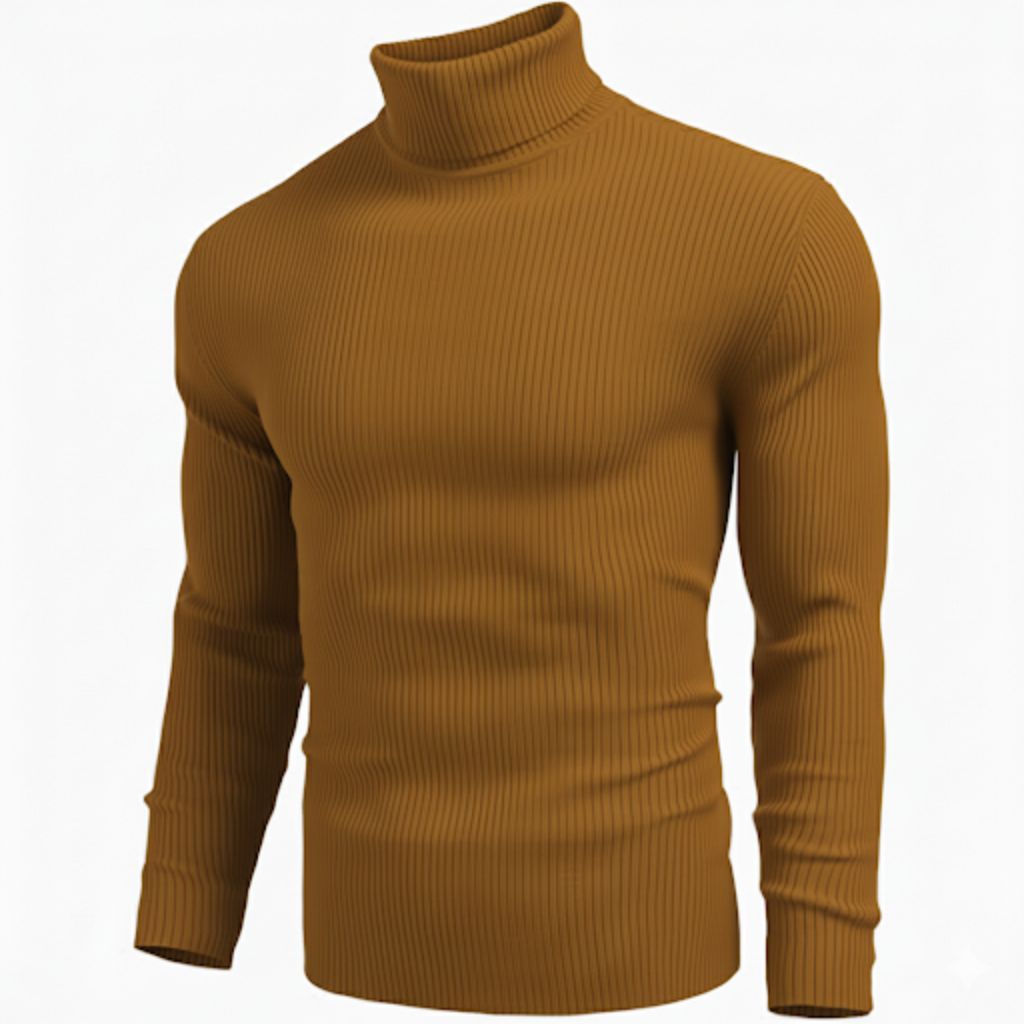 turtleneck pria lengan panjang - baju kerah tinggi lengan panjang bahan rib cotton