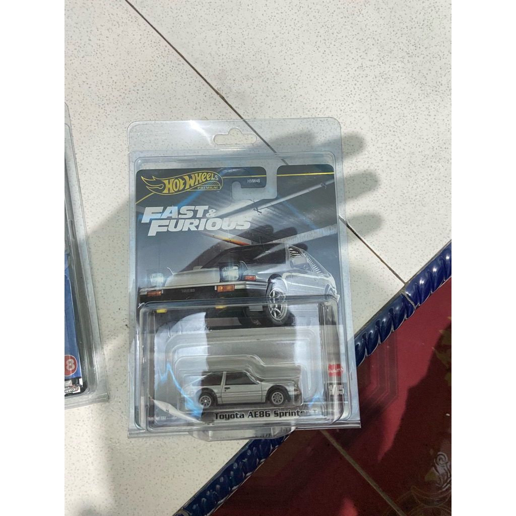 hotwheels premium fast & furious toyota ae86 sprinter trueno + protektor + sticker jepang