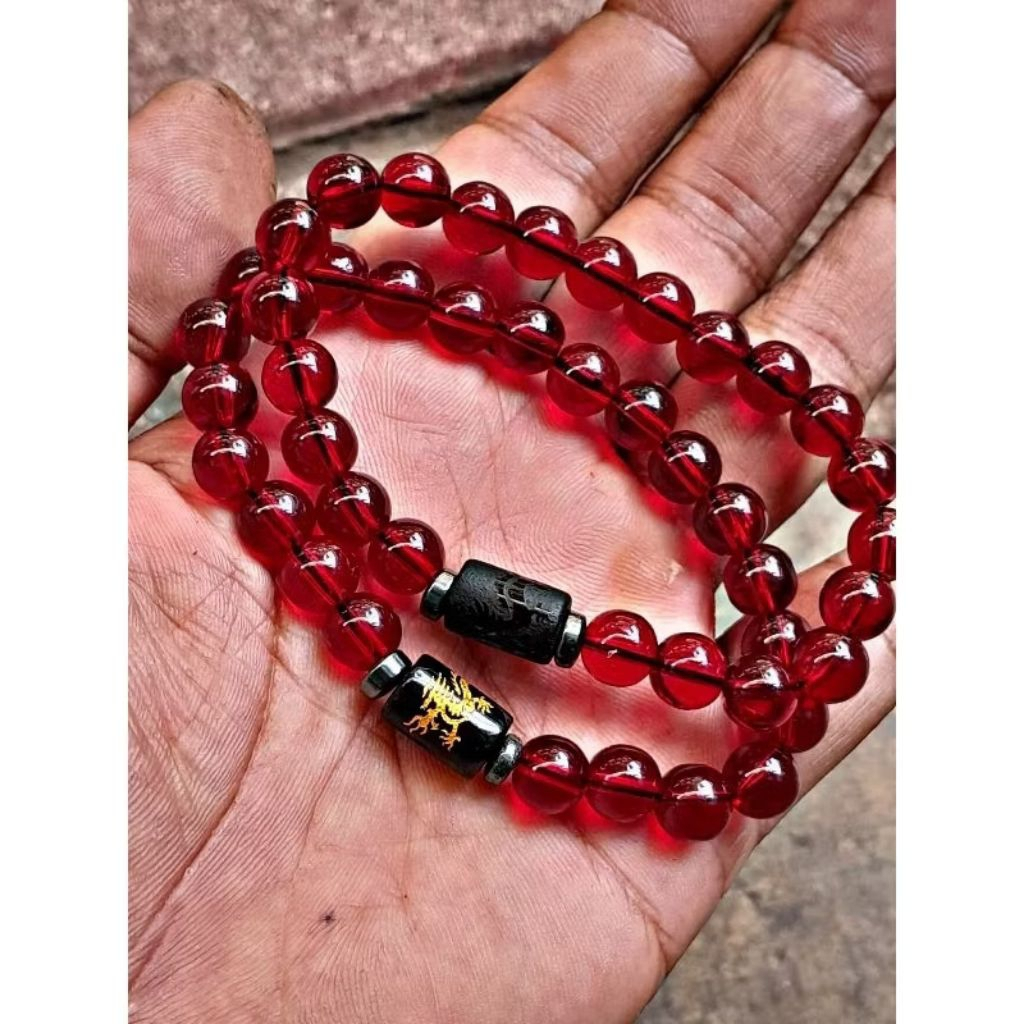GELANG DELIMA MERAH SIEM SIAM NAGA EMAS DAN NAGA HITAM