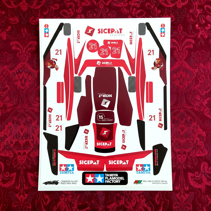 Stiker Crimson Glory SiCepat - Body Putih - Vinnyl Laminating Doft