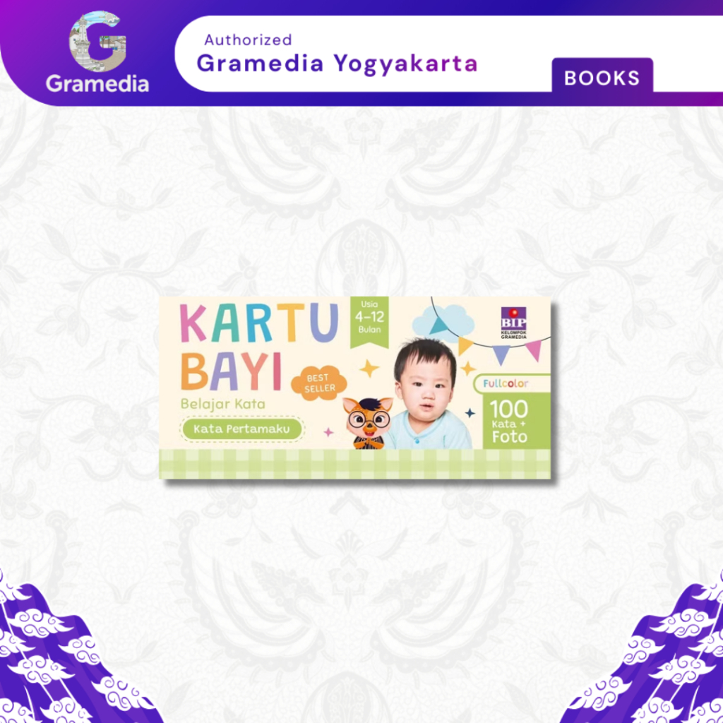 Gramedia Yogya - Kartu Bayi Belajar Kata: Kata Pertamaku (4-12 Bulan)