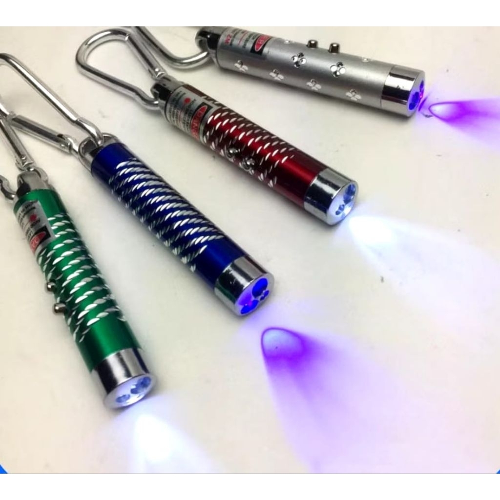 KIDZMANIA - MAINAN LASER POINTER PRENESTASI KUCING WAJAH MAINAN ANAK JARAK JAUH LED SENTER 3IN1 (LAS