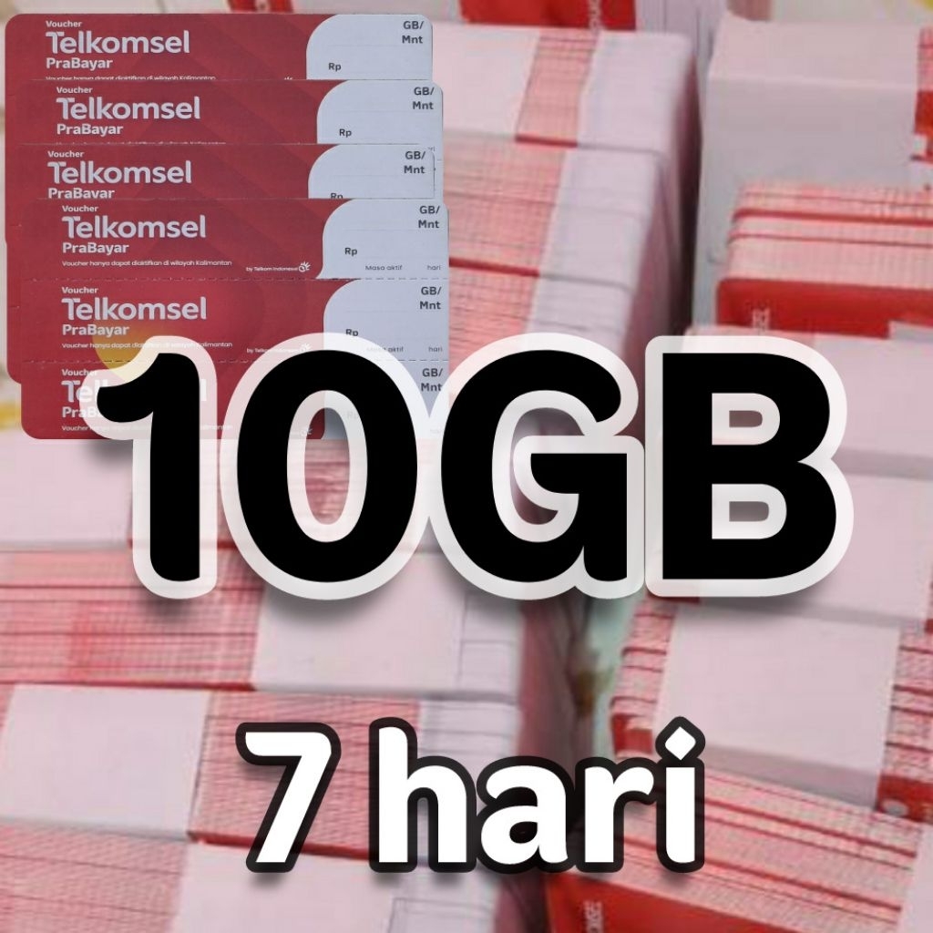 VOUCHER TELKOMSEL 10GB 7hari Zona 2&3 Kalimantan (3GB all + 3GB zona2 + 3GB zona3)