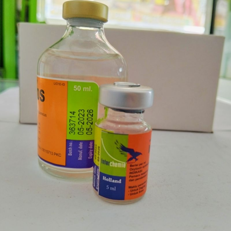 INTRACIN 5 ML DAN 10 ML - Intracin 10s Pelancar Kelahiran Hewan Kelinci Anjing Kucing Kambing