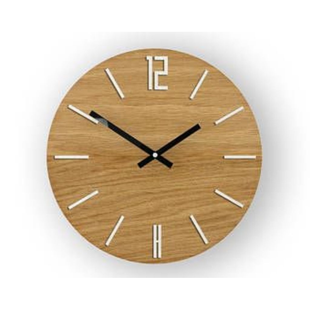 Jam Dinding Bulat Mewah Kayu Jati